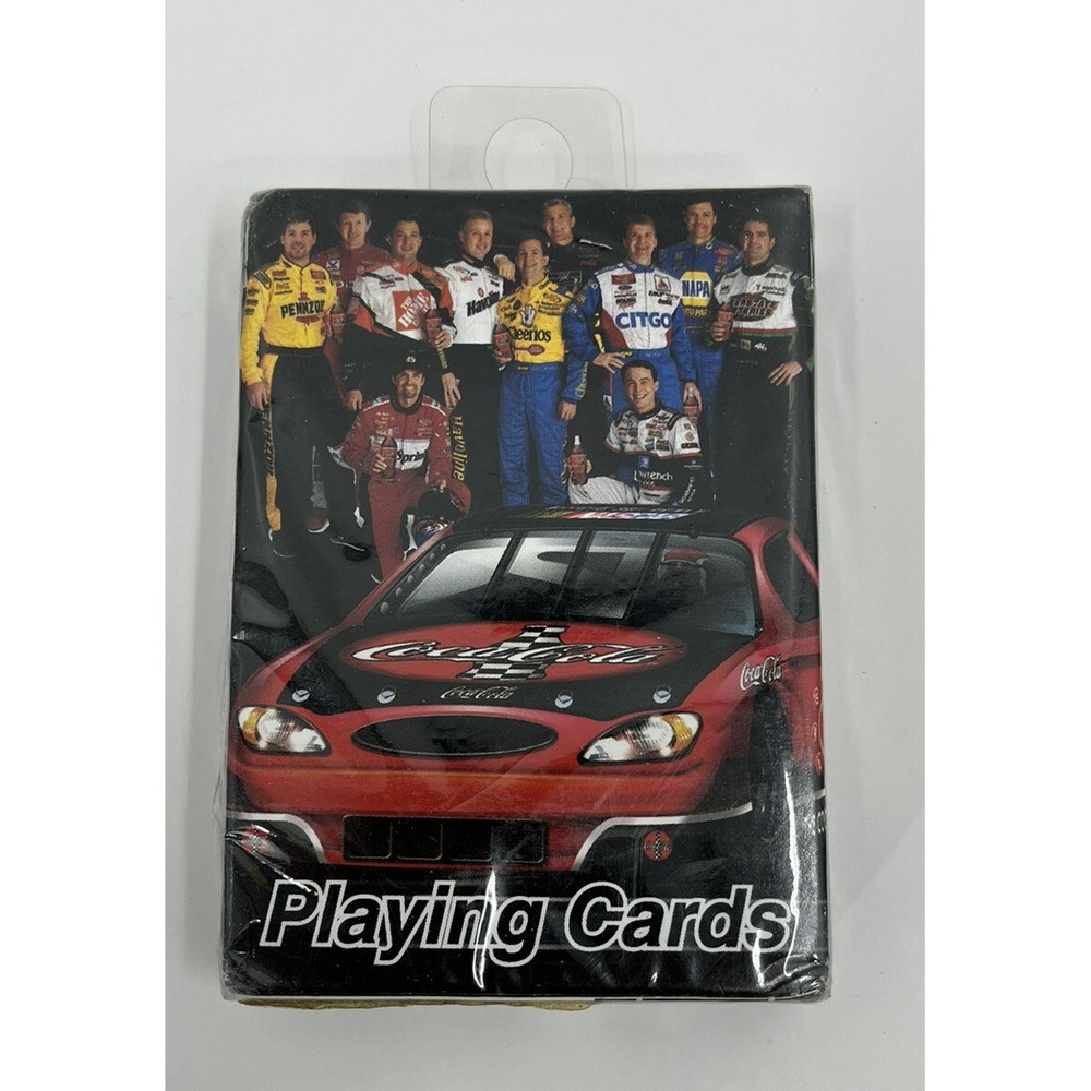 Coca-Cola NASCAR Bicycle Brand Playing Cards Sealed Coke Features Drivers